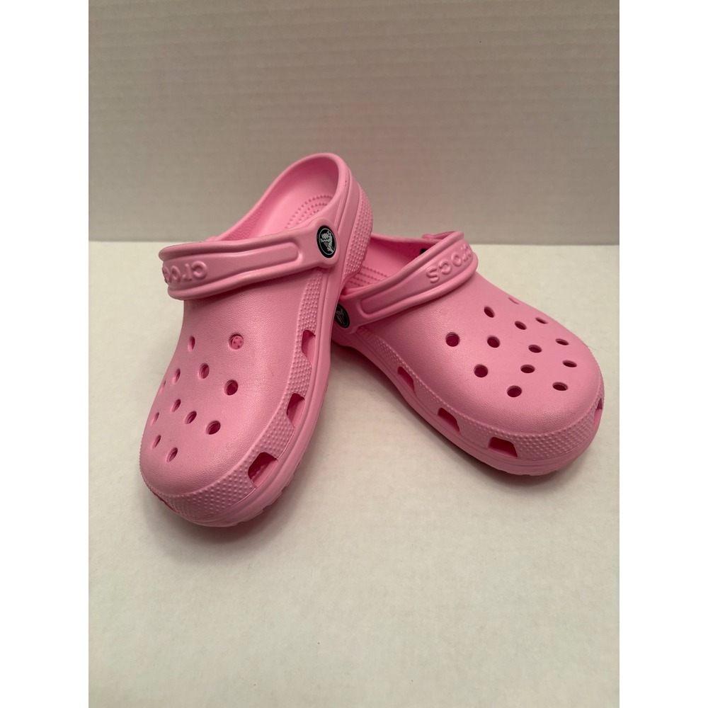 Crocs Kids Classic Clog Pink Slip On Water Shoes Size J3